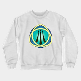 Awen Triquetra Blue Gradient Crewneck Sweatshirt